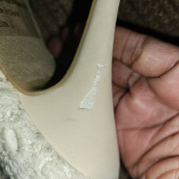 RUE 21 etc Cream Crochet Lace Mary Jane Style Platform Buckle Heels Size Large - Picture 10 of 11